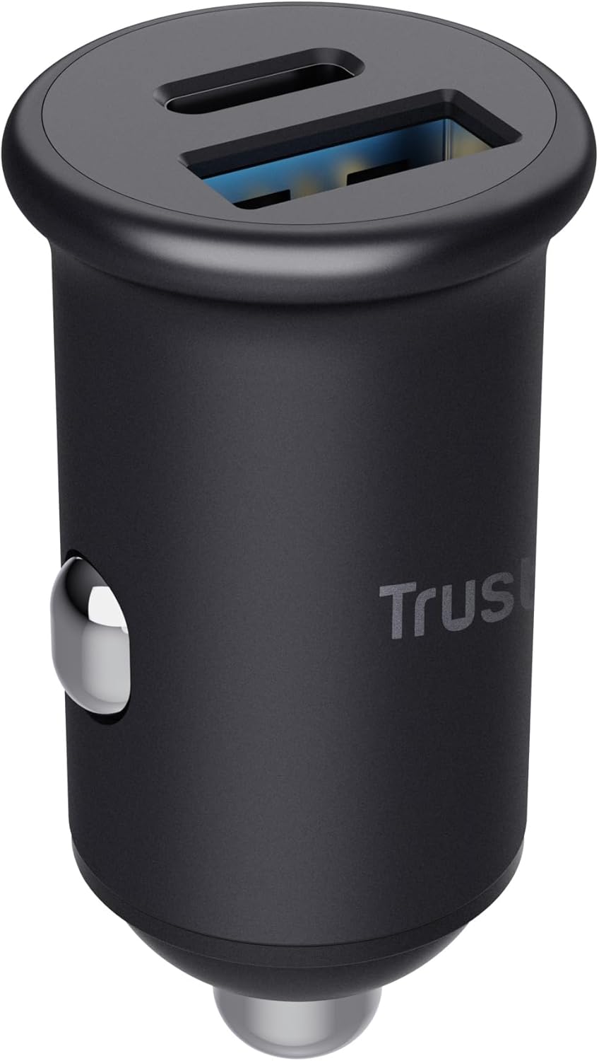 Trust Maxo 38W PD Mini Car Charger Adapter, 20W USB-C PD Port and 18W USB-A QC3 Port, Car Cigarette Lighter USB Socket Fast Charger for iPhone 15 14 13 12 Pro Max Samsung Galaxy s23 s22 s21 Huawei