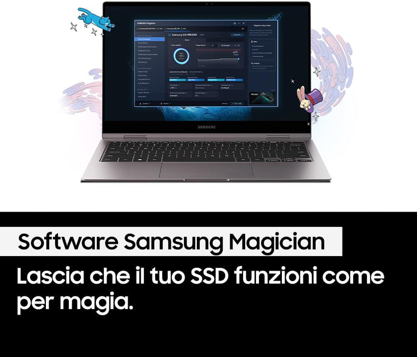 Samsung 990 EVO NVMe M.2 SSD 2 TB, PCIe 4.0 x4 / PCIe 5.0 x2, NVMe 2.0 (2280), read/write speeds up to 5,000/4,200 MB/s, Internal SSD (Solid State Drive), MZ-V9E2T0BW
