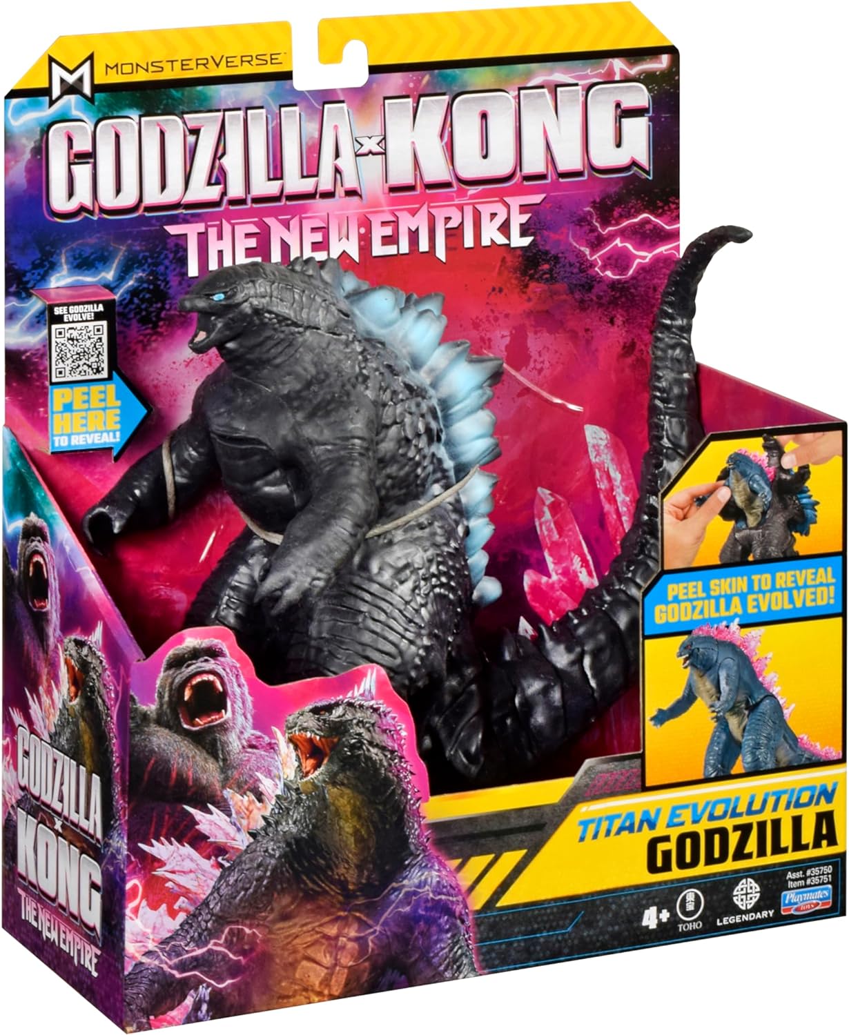 MonsterVerse Godzilla x Kong: The New Empire, 7-Inch Authentic Titan Evolution Godzilla Action Figure toy, Iconic Collectable Movie Character, Suitable for Ages 4 Years+
