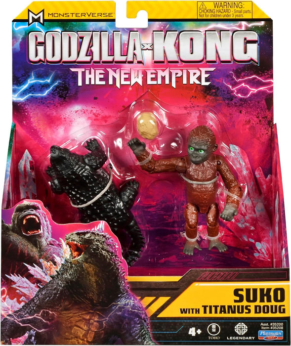 MonsterVerse - Figura de Suko y Titanus Doug de la película Godzilla y Kong para coleccionar, Mide 8 centímetros de Altura, coleccionables, para niños y niñas Desde 4 años (MN303700