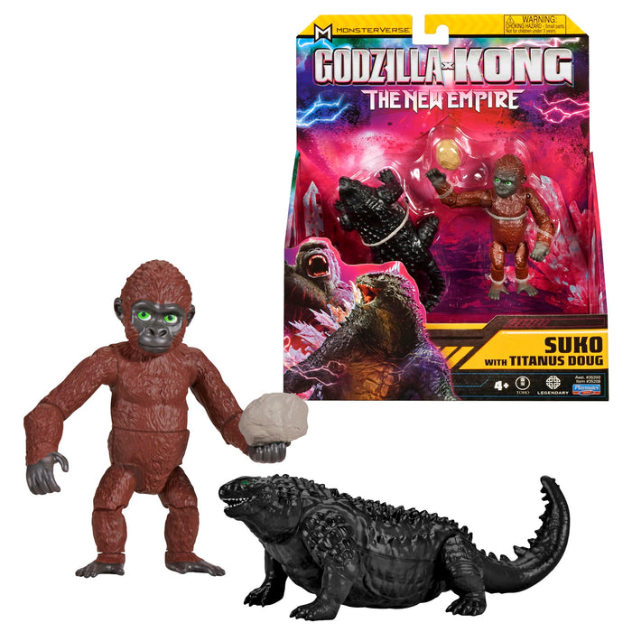 MonsterVerse - Figura de Suko y Titanus Doug de la película Godzilla y Kong para coleccionar, Mide 8 centímetros de Altura, coleccionables, para niños y niñas Desde 4 años (MN303700
