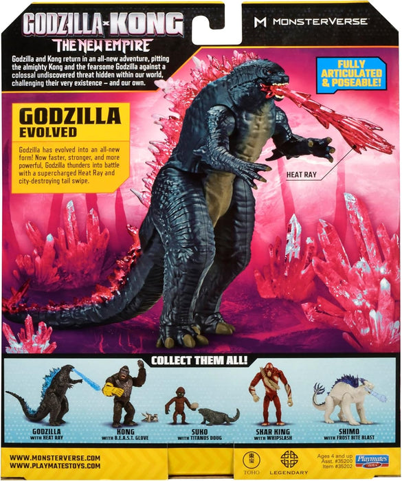 Godzilla x Kong 6" Godzilla Evolved (w/Heat Ray) by Playmates Toys