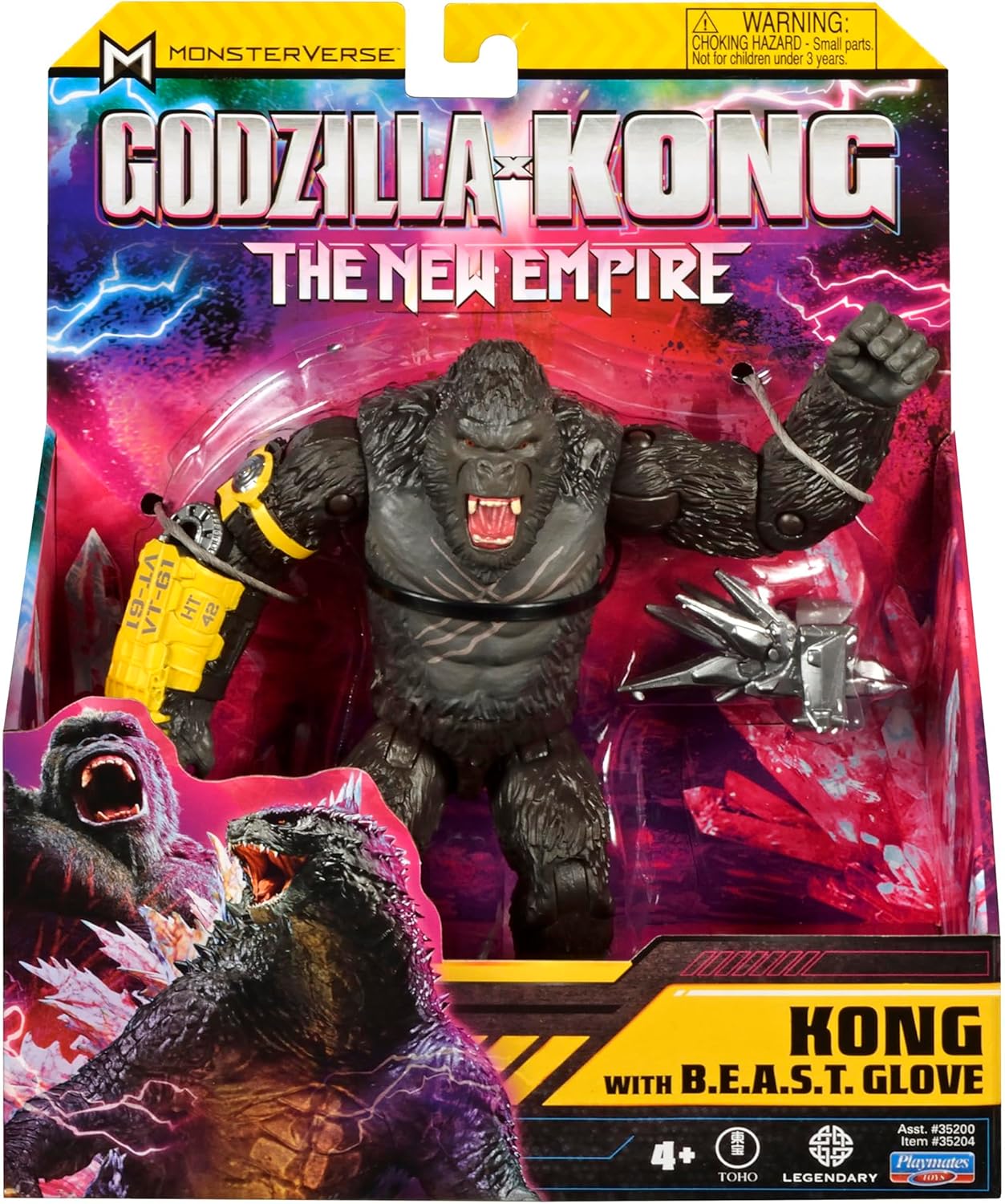 Godzilla x Kong 6” Kong w/B.E.A.S.T. Glove by Playmates Toys