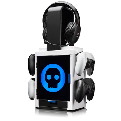 Numskull PS5-Inspired LED Light Gaming Locker, Controller Holder & Headset Stand for PS4/PS5 & Xbox Series X|S - Multiple LED Lighting Settings - Official Numskull Merchandise