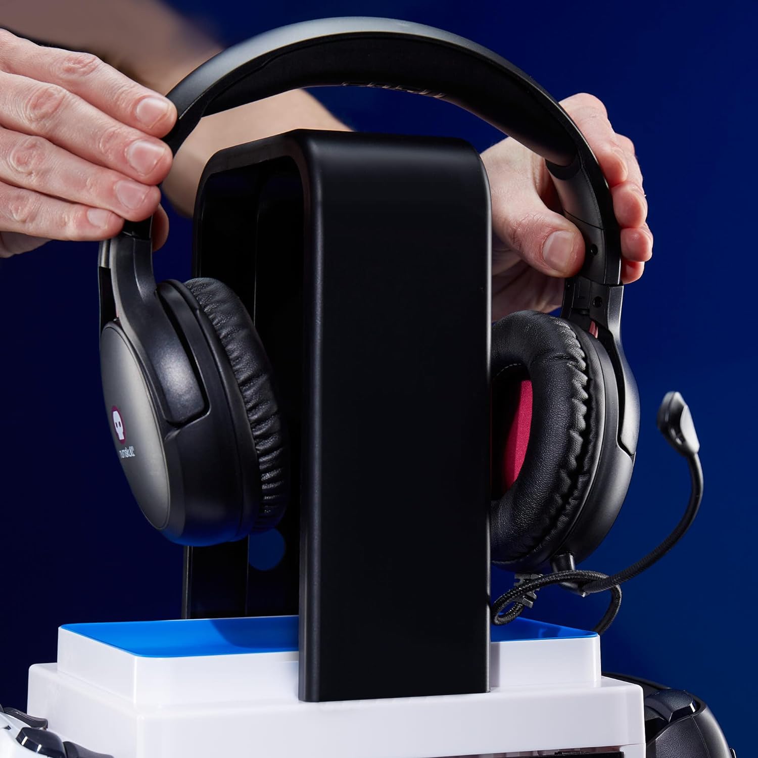 Numskull PS5-Inspired LED Light Gaming Locker, Controller Holder & Headset Stand for PS4/PS5 & Xbox Series X|S - Multiple LED Lighting Settings - Official Numskull Merchandise