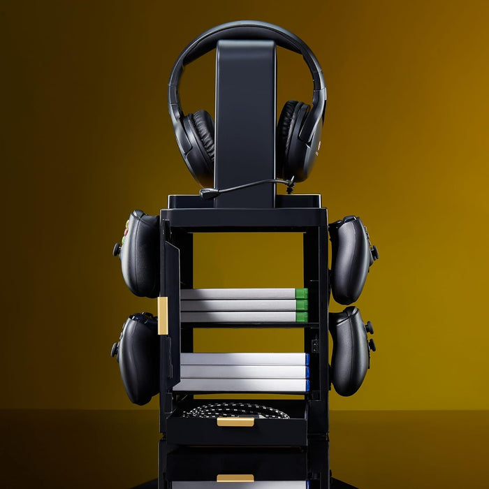 Numskull Official Hogwarts Legacy LED Light Gaming Locker, Controller Holder & Headset Stand for PS4/PS5 & Xbox Series X|S - Multiple LED Lighting Settings - Official Harry Potter Merchandise