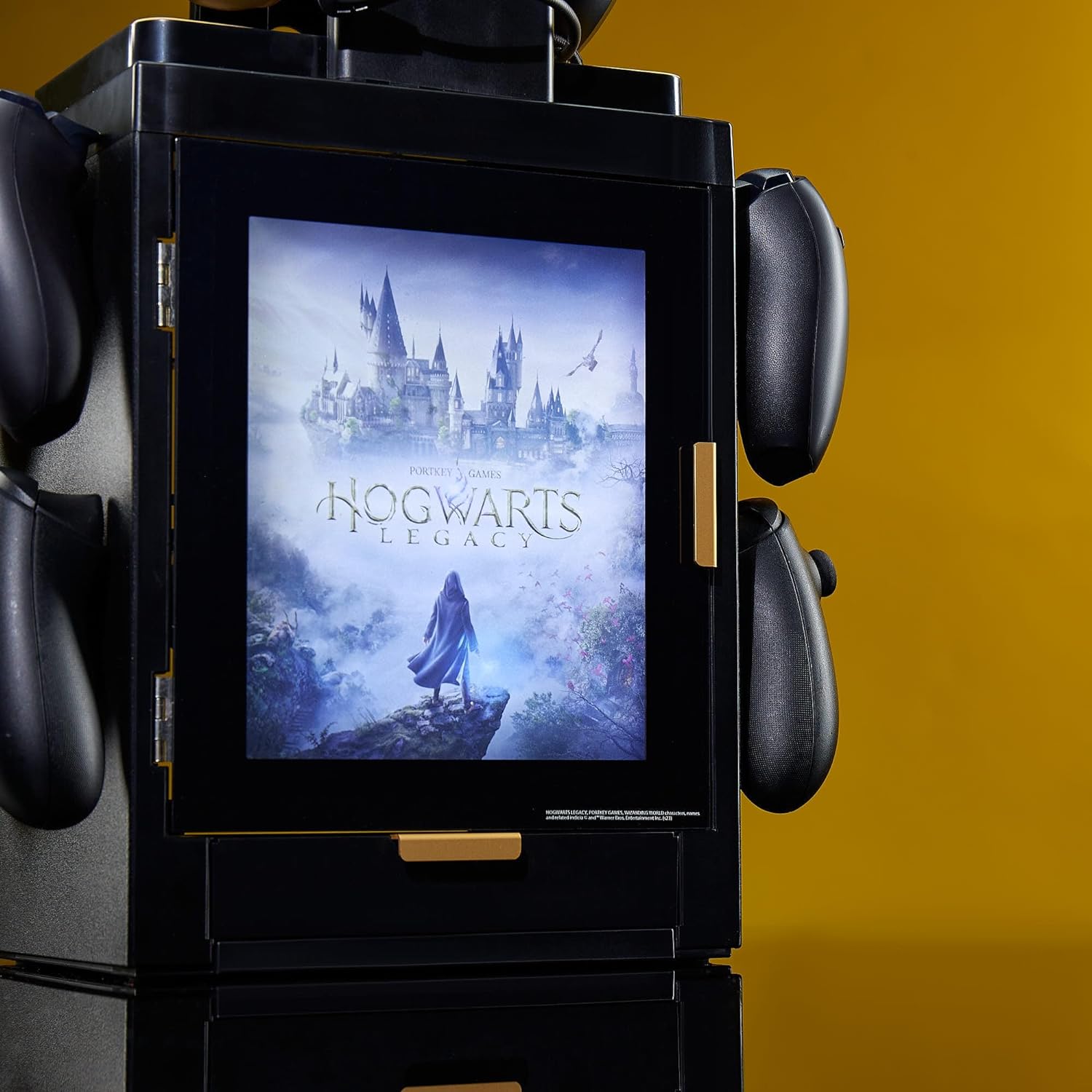 Numskull Official Hogwarts Legacy LED Light Gaming Locker, Controller Holder & Headset Stand for PS4/PS5 & Xbox Series X|S - Multiple LED Lighting Settings - Official Harry Potter Merchandise