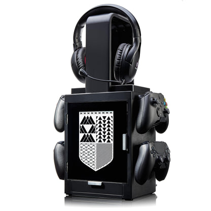 Numskull Official Destiny LED Light Gaming Locker, Controller Holder & Headset Stand for PS4/PS5 & Xbox Series X|S - Multiple LED Lighting Settings - Official Destiny Merchandise