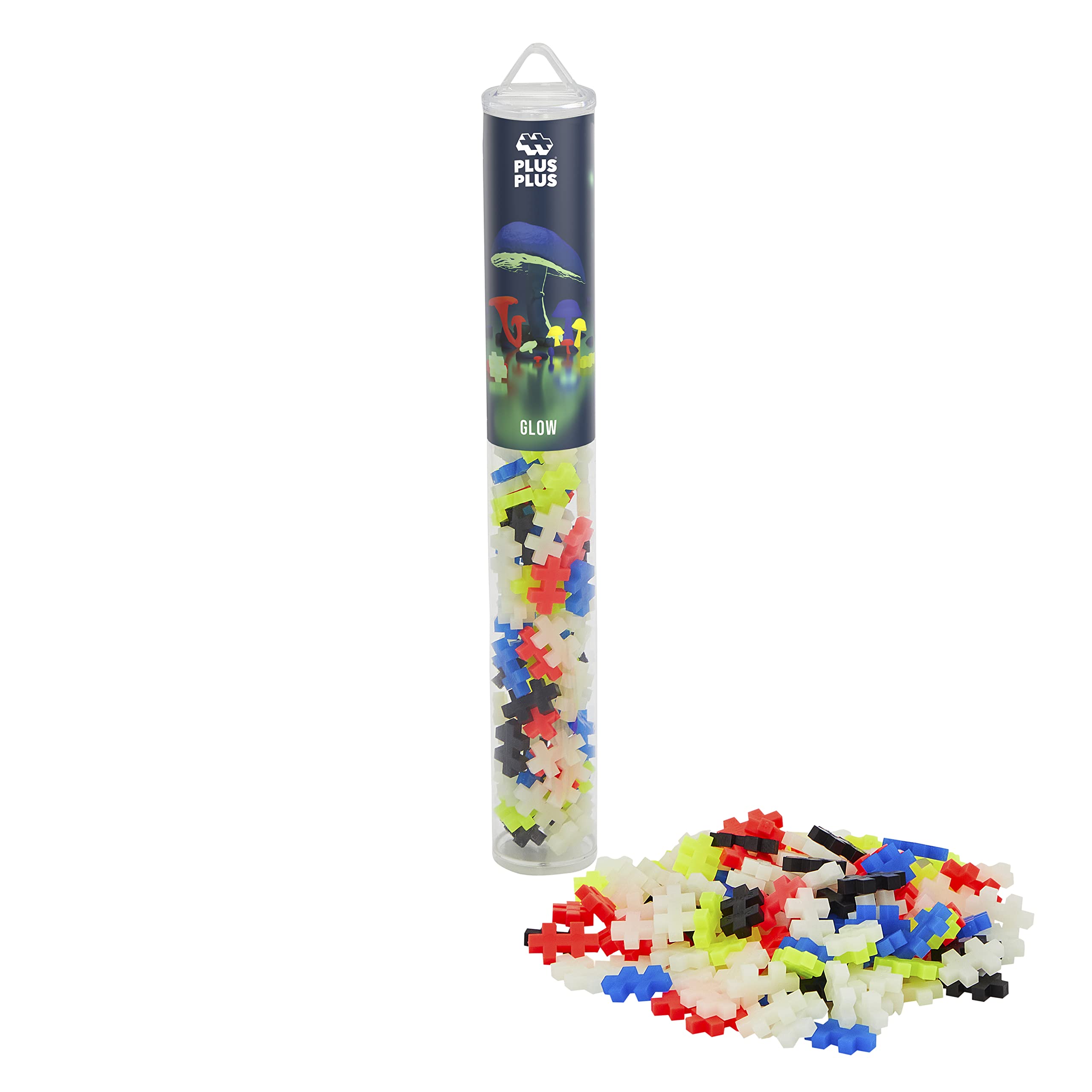 PLUS PLUS - Tubo fosforescente de 100 Piezas - Juego de construcción - PP4282