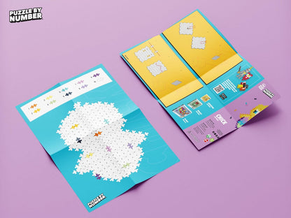 PLUS PLUS Building Blocks Toy - Puzzle by Number Chick, Logic Build Kids Crafts Jigsaw, Make Your Own Kids Bedroom Accessories - STEM Learning Resources - Boys and Girls Toys Age 5 Plus