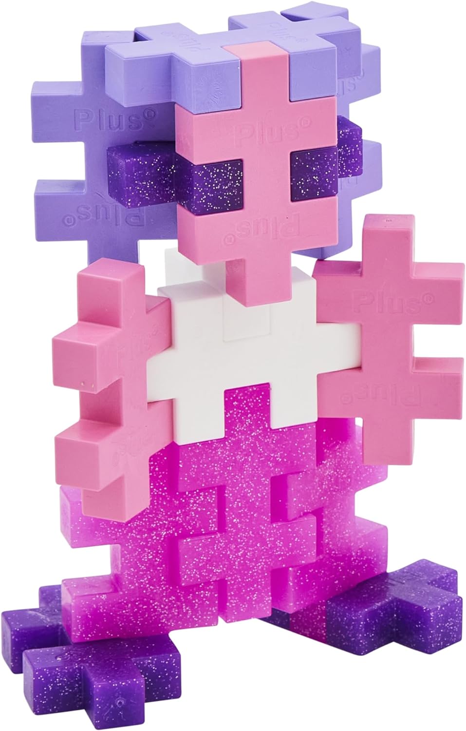 Plus-PlusBIG - Glitter Colour Mix - 15 Pieces - Building Blocks, Building, Developing Toys for Kids, STEM, STEAM, Produced in Denmark
