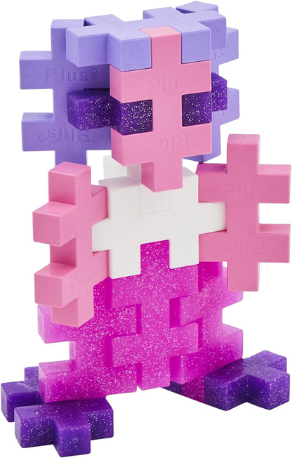 Plus-PlusBIG - Glitter Colour Mix - 15 Pieces - Building Blocks, Building, Developing Toys for Kids, STEM, STEAM, Produced in Denmark