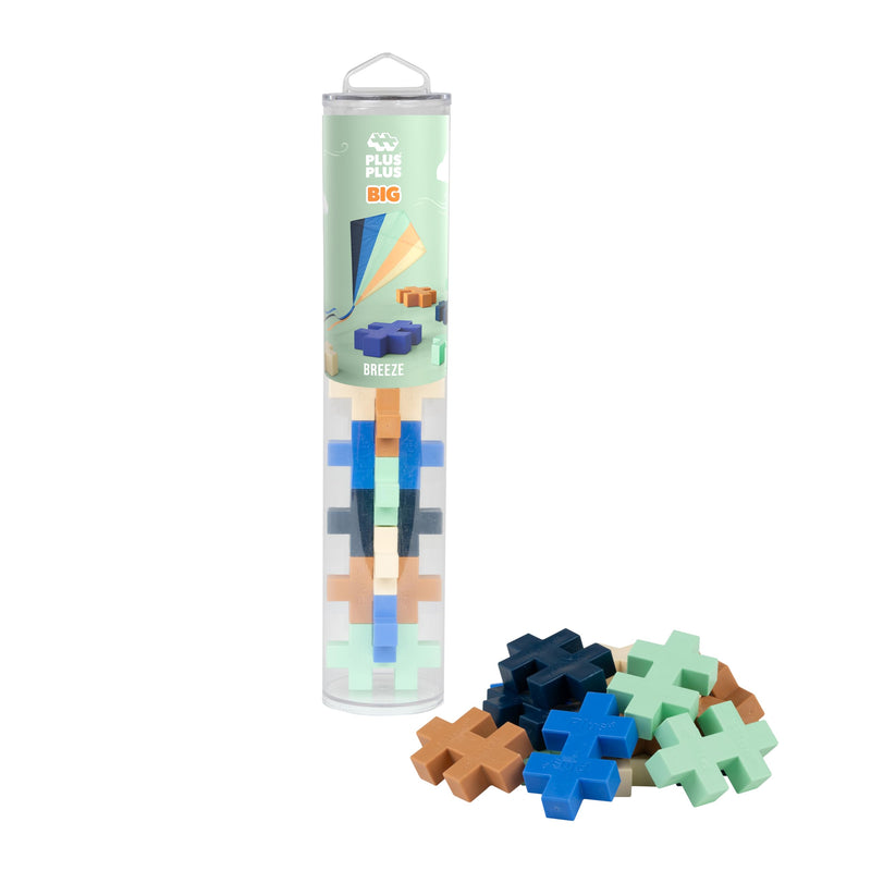 PLUS PLUS BIG PP3490 Leerspeelgoed, educatief spel, speels, met stenen, voor baby's, bouwspel voor kinderen vanaf 1 jaar, buis met 15 delen, PP3490
