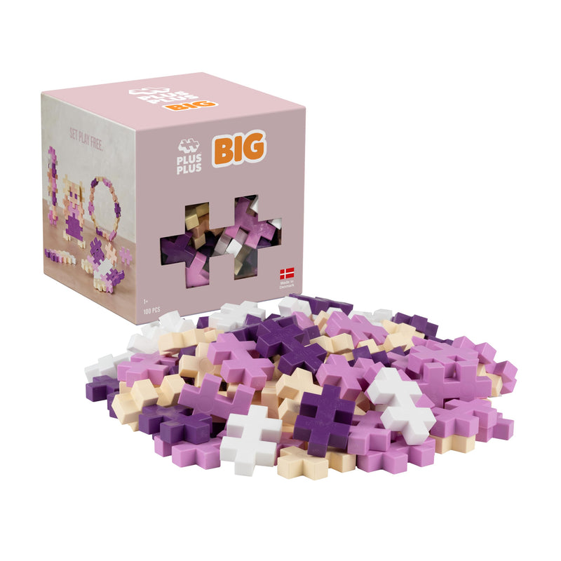 PLUS PLUS Building Blocks Toy - 100 Large Durable Pieces - Kids Construction Toys, Creative Learning Resources and STEM Play for Home and Travel - Toys For 1 Year Old Boys and Girls - Bloom