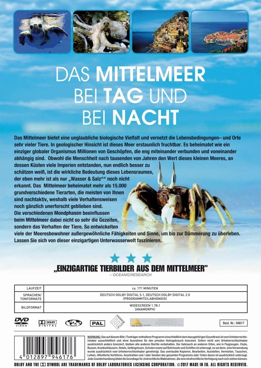 Das Mittelmeer bei Tag und Nacht, 1 DVD