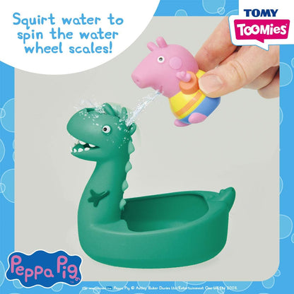 TOMY Toomies Peppa Pig George's Dinosaur Bath Float, Baby Bath Toys, Kids Bath Toys for Water Play, Fun Bath Accessories for Babies & Toddlers, Suitable for 18 Months, 2, 3 & 4 Year Olds