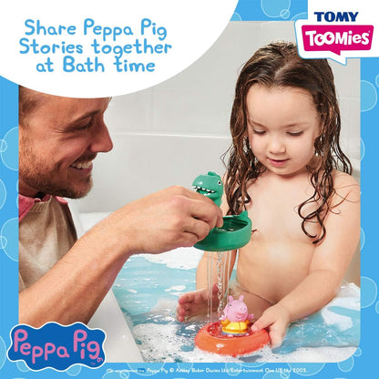 TOMY Toomies Peppa Pig George's Dinosaur Bath Float, Baby Bath Toys, Kids Bath Toys for Water Play, Fun Bath Accessories for Babies & Toddlers, Suitable for 18 Months, 2, 3 & 4 Year Olds