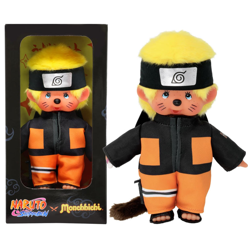 Bandai - Monchhichi - Naruto Shippuden Monchhichi Plush Toy - 20 cm Soft Plush Toy for Children and Adults - SE241088