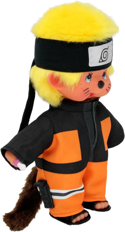 Bandai - Monchhichi - Naruto Shippuden Monchhichi Plush Toy - 20 cm Soft Plush Toy for Children and Adults - SE241088