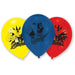 amscan - Globos de 23 cm, 6 piezas, color amarillo/azul/rojo