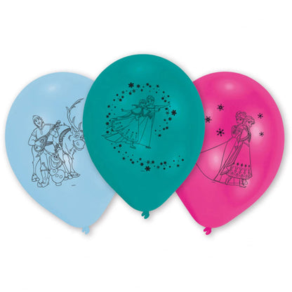 Amscan 999366 - 10 globos látex Frozen, diámetro 25,4 cm, decoración, globo, princesas, cumpleaños, fiesta temática