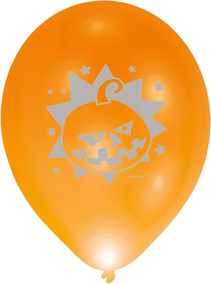 Amscan 9901055 - Palloncini LED Halloween, 4 pezzi, dimensione 27,5 cm, festa di compleanno per bambini, decorazione, festa a tema, Halloween
