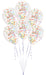 amscan 9903277 Latex Balloons with Confetti Filling Transparent/Multi-Coloured