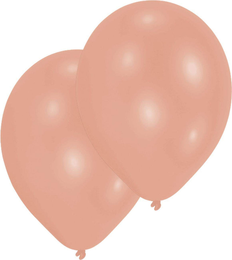 Amscan 9904908 10 Latex Balloons Pearl Rose Gold
