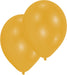 Amscan 9904909 10 Latex Balloons Metallic Gold