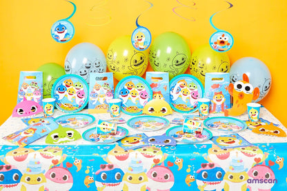 amscan 9908481 - 8 x Official Pink Fong Baby Shark Invitation cards Birthday Party Accessory Invites