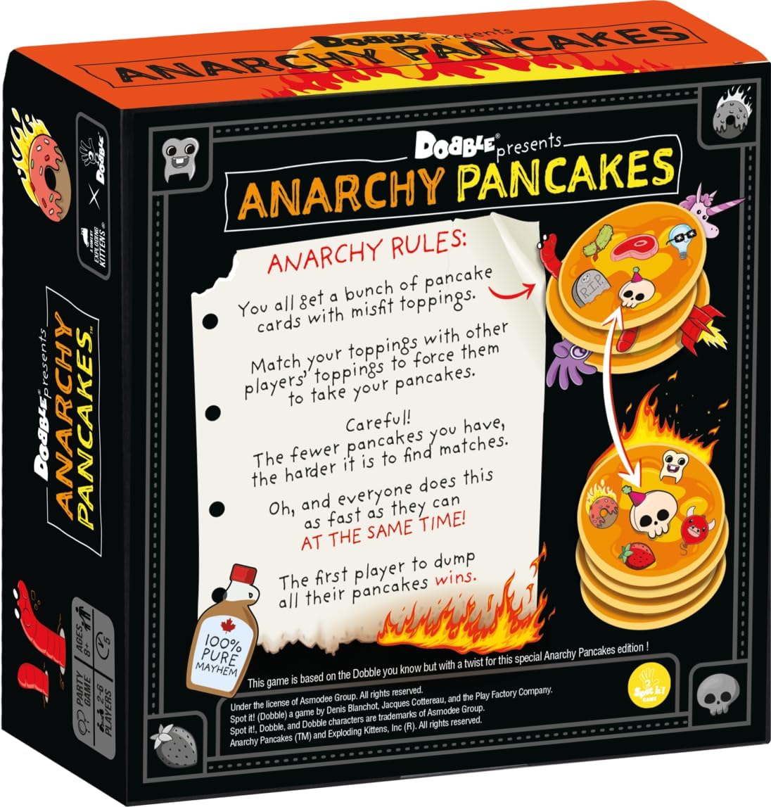 Asmodee | Anarchy Pancakes | Dobble Family Card Game | Ages 8+ | 2-6 Players | 5+ Minutes Playing Time