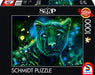 Schmidt Spiele Sheena Pike 58517-Puzzle (1000 Piezas), diseño de Pantera Azul y Verde neón, Multicolor (58517