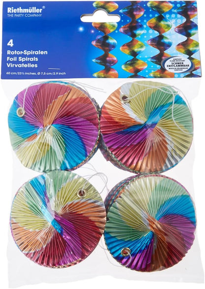 Amscan: 4 Rainbow Rotor-Spirals