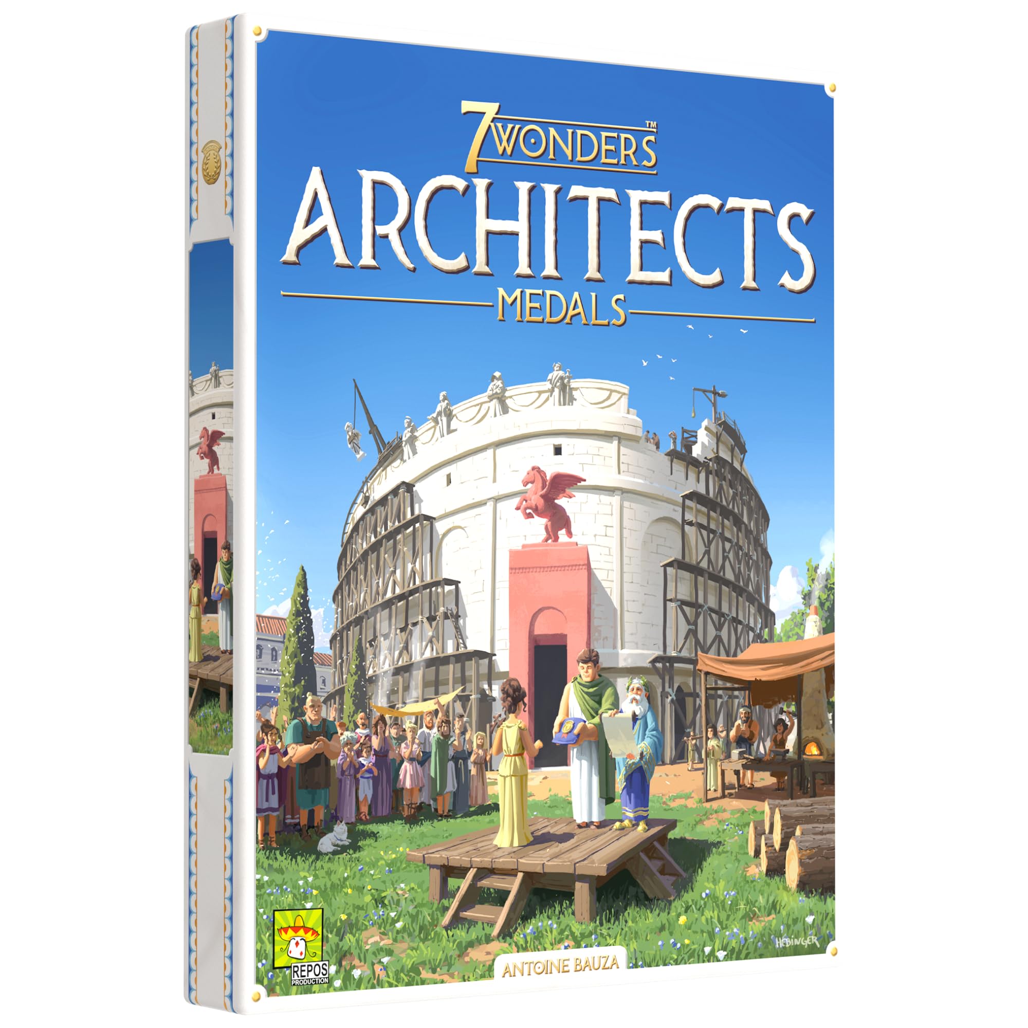 7 Wonders Architects Medals Expansion – Neue Wunder, Medaillen und Strategien warten auf Sie! Zivilisations-Strategiespiel für Kinder und Erwachsene, ab 8 Jahren, 2–7 Spieler, 25 Minuten Spielzeit