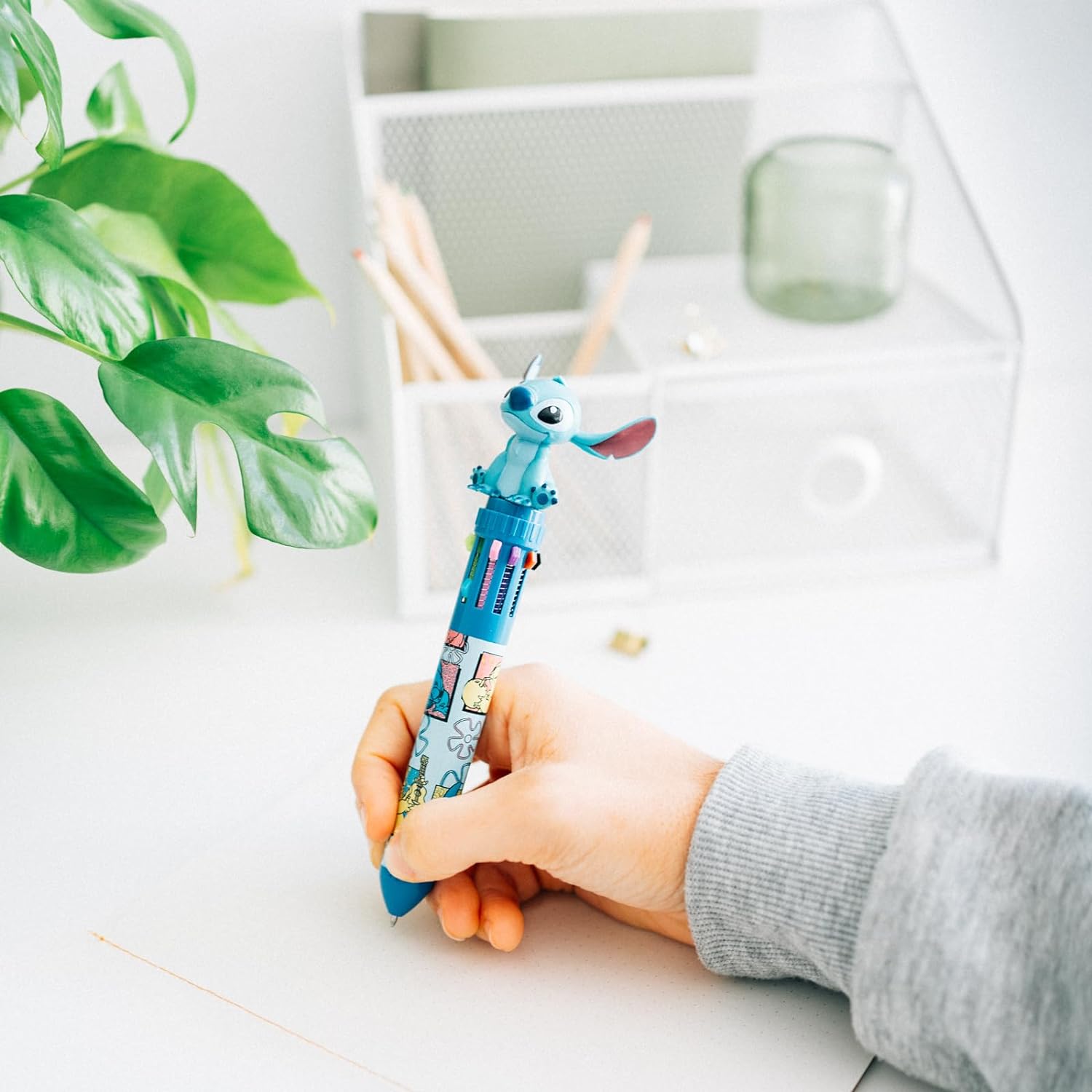 Grupo Erik Multicoloured Pen - Disney Stitch Stationery | 10 In 1 Ballpoint Pen With 3D Topper | Stitch Gifts Under 10 Pounds, Disney Gifts
