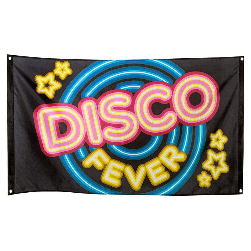 Boland 00752 – Flag Disco Fever Size 90 x 150 cm Polyester 70s Wall Decoration Hanging Decoration Children's Birthday Party Carnival