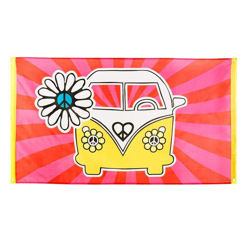 Boland Bol44502 Flag Hippie Flower Power, multi-coloured