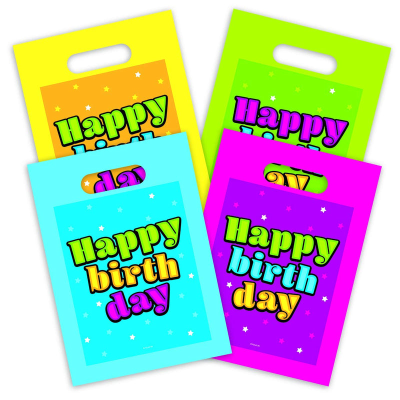 Folat 65334 Happy Birthday Star Dispenser Bags, Multi Colors