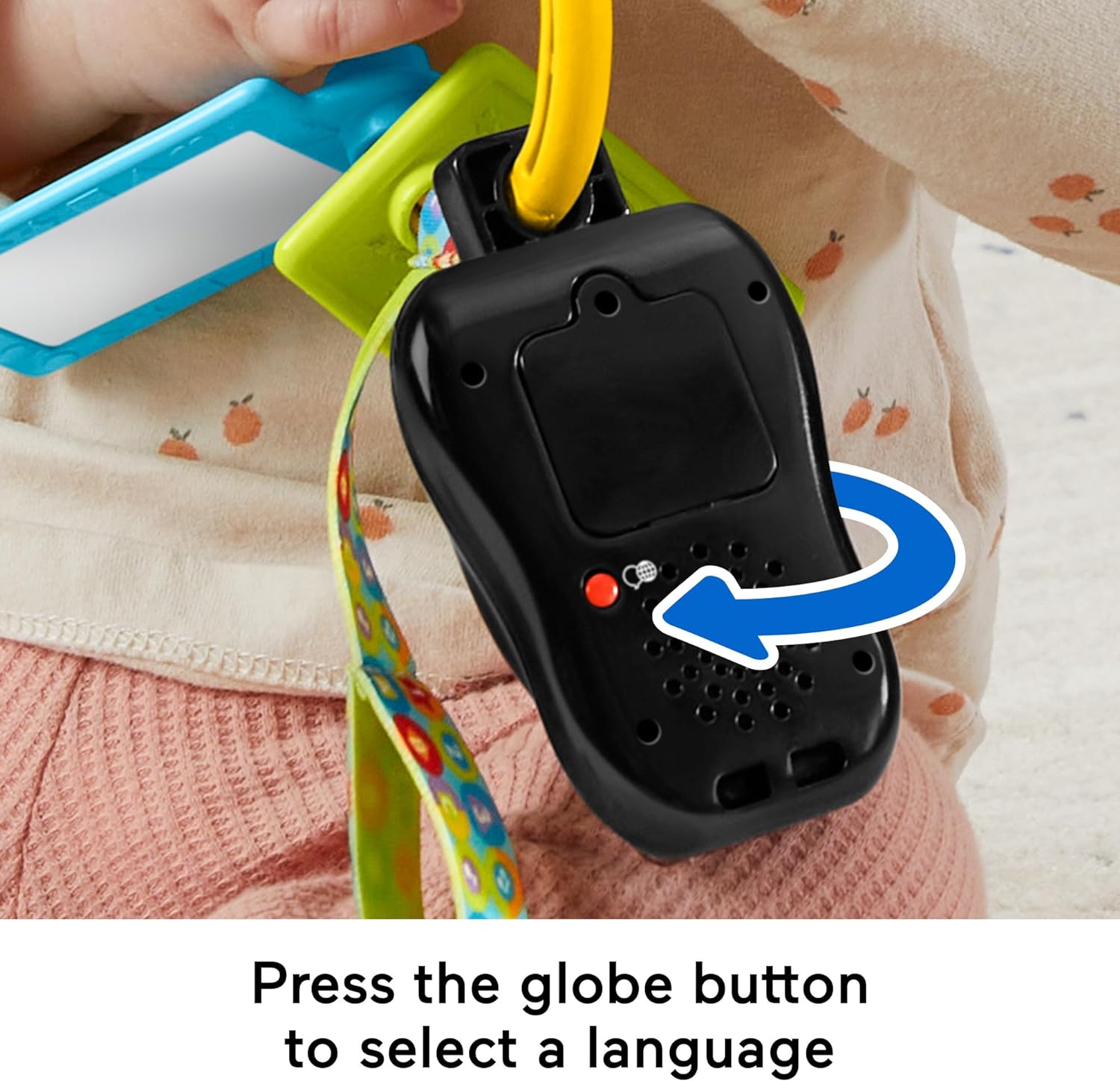 Fisher-Price Jouet Musical Rires Et Éveil Mes Premières Clés D’Activité Avec Jouet Dentition Et Miroir, 4 Activités, 20 Chansons Et Plus, Jouet Bébé, Dès 6 Mois, Anglais UK+Française+Allemande, HXF50