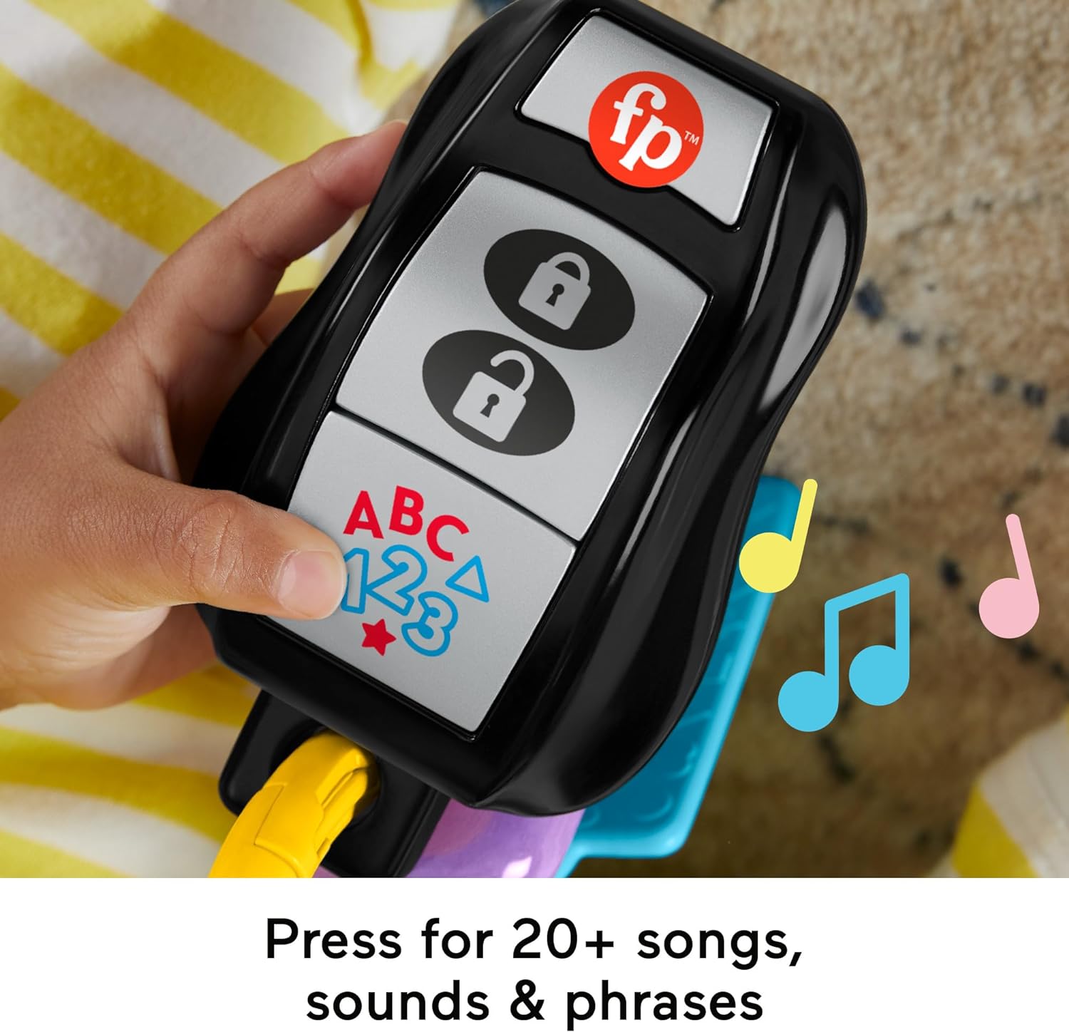 Fisher-Price Jouet Musical Rires Et Éveil Mes Premières Clés D’Activité Avec Jouet Dentition Et Miroir, 4 Activités, 20 Chansons Et Plus, Jouet Bébé, Dès 6 Mois, Anglais UK+Française+Allemande, HXF50
