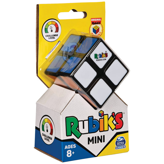 Rubik'S, SPIN MASTER, el Cubo de Rubik'S 2 x 2 Mini, el Original, con 2 Capas de 4 Cubos, Rompecabezas Profesional con combinación de Colores, de Bolsillo, Apto para niños a Partir de 8+