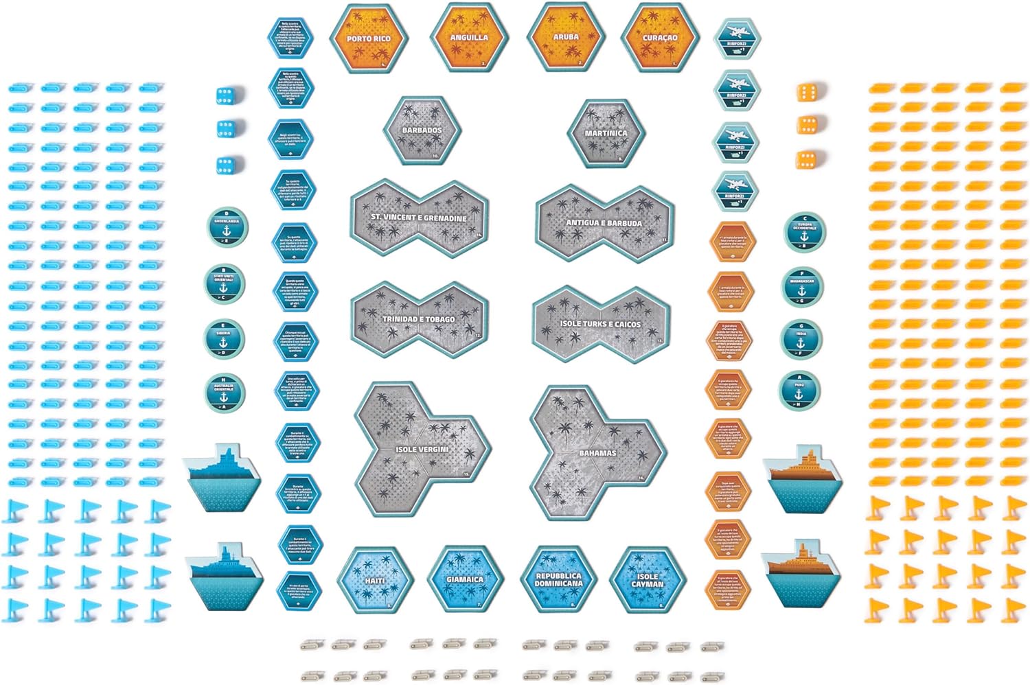 Editrice Giochi, Risiko! Oceano, 2 Giochi in Scatola in 1, Giochi di Società e Strategia per Famiglia e Amici, Giochi da Tavolo per Adulti e Bambini, da 2 a 6 Giocatori, 8+ Anni
