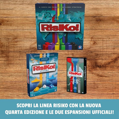 Editrice Giochi, Risiko! Oceano, 2 Giochi in Scatola in 1, Giochi di Società e Strategia per Famiglia e Amici, Giochi da Tavolo per Adulti e Bambini, da 2 a 6 Giocatori, 8+ Anni