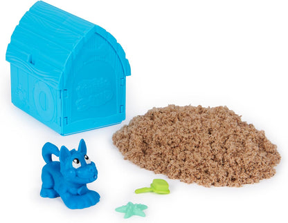Kinetic Sand Dog House - with 170 g Magic Beach Sand, 1 Dog Figure and Accessories for Creative Indoor Sand Play Fun, for Children from 3 Years