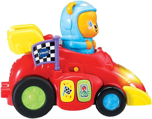 VTech Tobia, Pronti, Partenza, Via!, Macchinina Giocattolo con 2 Modalità di Partenza, Macchinina per Bambini con Più di 45 Canzoni e Suoni Regolabili, Lingua Italiana, Batterie Incluse, 12-36 Mesi
