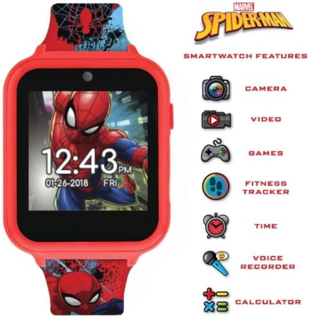 Spiderman Unisex Kinder Digitaluhr Digitalanzeige und Silikonarmband SPD4588