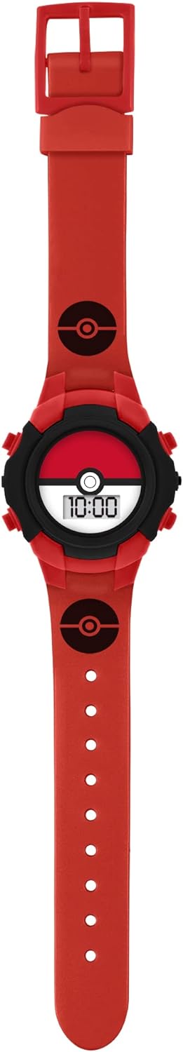 Pokemon Boy's Digital Quartz Watch with Silicone Strap POK4127