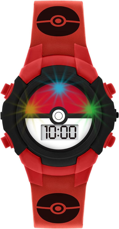 Pokemon Boy's Digital Quartz Watch with Silicone Strap POK4127