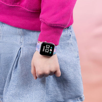 Disney Stitch Blue & Pink Printed LED Watch