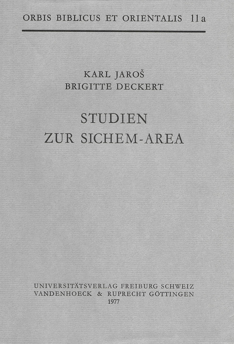 Studien Zur Sichem-Area